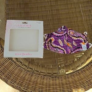 Vera Bradley purple adj face mask dream paisley